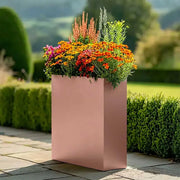 75cm Long Zinc Galvanised Rose Gold 90cm Tall Trough Planter